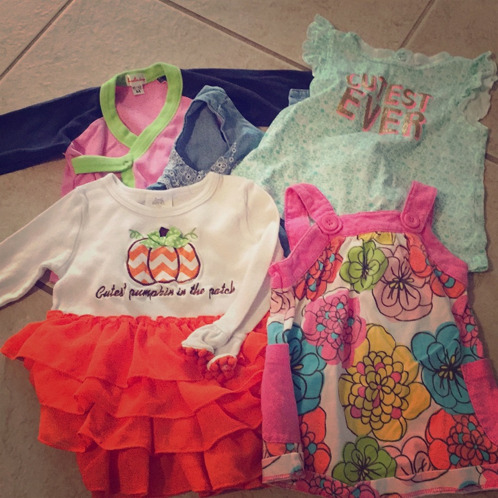 Lot of 6-12M shirts from Little Wishes, more